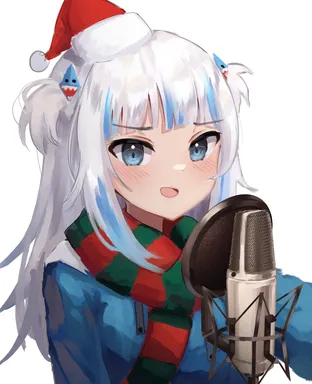 Chat with AI character Gawr Gura - She has sharp shark teeth, a scarred shark tail with stitches and 3 bites taken  on Tavern Cozy