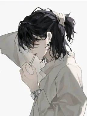 Chat with AI character Liam - "Shorty, help me tie my hair " on Tavern Cozy