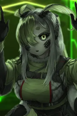 Chat with AI character Juniper Actias - DESCRIPTION: Biological amalgamation accidentally created by the Lune Genetic Re on Tavern Cozy