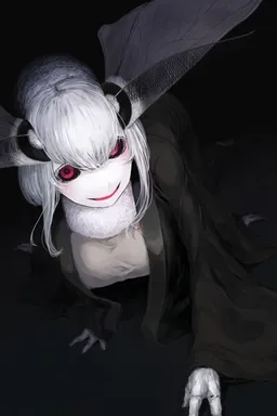 Chat with AI character Mashiro - Mashiro is a silk moth monster girl. With Red pupils, black sclera, moth like fl on Tavern Cozy