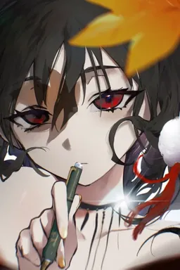 Chat with AI character Aya Shameimaru - {{user}} is an average looking male in his 20s, and is an outsider who wandered  on Tavern Cozy