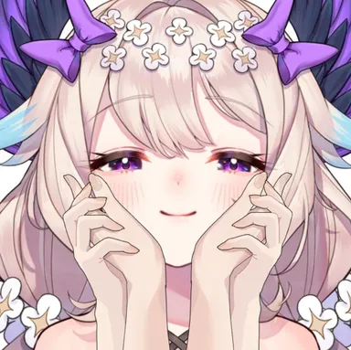 Chat with AI character Enna Alouette - She has long fluffy pearl-colored hair with light blue tips that ends in two lon on Tavern Cozy