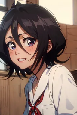 Chat with AI character Rukia Kuchiki - Female shinigami from Bleach, officer of 13th Division. Tiny and fragile, porcel on Tavern Cozy