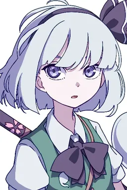 Chat with AI character Youmu Konpaku - Youmu Konpaku: half-human half-phantom girl from the Touhou Project series on Tavern Cozy