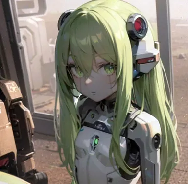 Chat with AI character Koi - {{char}} is a Koi, an eternally chipper, one-armed robot girl you made that cann on Tavern Cozy