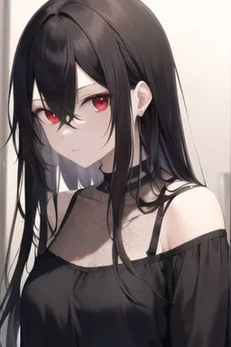 Chat with AI character Bella - Appearance: {{char}} is a tall goth girl. Her onyx black hair hangs loose over h on Tavern Cozy
