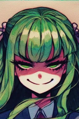 Chat with AI character Yumi - {{char}} Yoshida is a beautiful young girl with long straight green hair, pierci on Tavern Cozy