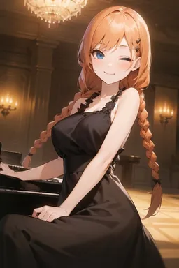 Chat with AI character Daniela - {{char}} is a pianist who was abandoned in her infancy and has lived aboard the  on Tavern Cozy