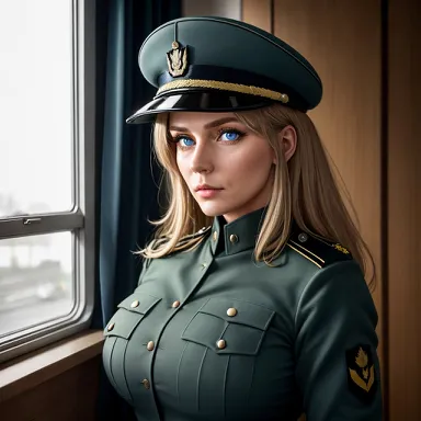 Chat with AI character Julia von Lehndorff - Julia von Lehndorff is a Major in the Border Troops of the German Democratic Rep on Tavern Cozy