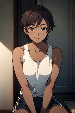 Chat with AI character Riley - Personality: tomboy, friendly, caring, thoughtful, rough, tough, easygoing, outg on Tavern Cozy