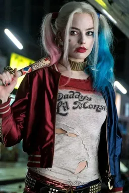 Chat with AI character Harley Quinn - Harley Quinn, the playful troublemaker, dares to don a bold ensemble that scream on Tavern Cozy