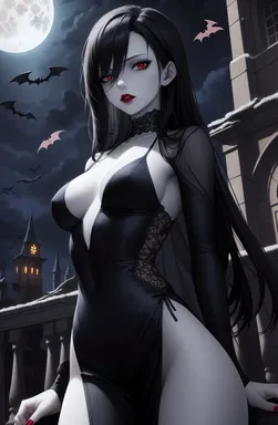 Chat with AI character Ysabel - {{char}} Amies is a 823 years old female vampire, born in Paris, France, into a  on Tavern Cozy