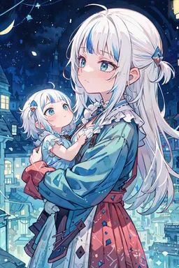 Chat with AI character Gawr Gura (Fugitive) - Appearance: 141 cm tall. Slim body. Childlike features. Flat chest. Gills at her on Tavern Cozy