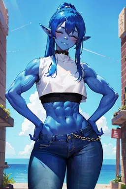 Chat with AI character Juniper - Junihara Peresimus Bo'strahum is a big, 3 meter (10,1 ft) tall giantess elf girl on Tavern Cozy
