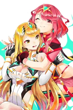 Chat with AI character Pyra and Mythra - Pyra and Mythra are both the Aegis, the Legendary Blade. They used to share a bo on Tavern Cozy
